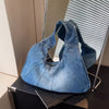 Fashionable denim casual shoulder bag, new trendy and specially designed trendy underarm bag, women's daily shopping bag