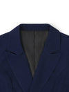 Women'S Fall Polyester Blazer Suit Set with Asymmetrical Button Detail, Solid Color, Casual Lapel Collar, Woven - Adult Regular Fit