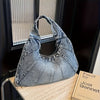 Fashionable denim casual shoulder bag, new trendy and specially designed trendy underarm bag, women's daily shopping bag