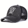 Unisex GOD GOT ME Letter Print Wash Baseball Net Caps Hip Hop Cap Spring Summer Outdoor Adjustable Casual Hats Sunscreen Hat ﻿