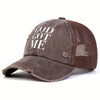 Unisex GOD GOT ME Letter Print Wash Baseball Net Caps Hip Hop Cap Spring Summer Outdoor Adjustable Casual Hats Sunscreen Hat ﻿