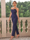 Chic Backless Bandeau Jumpsuit - Flattering Silhouette, Solid Color, Spring & Summer - Womens Casual Elegant Wear