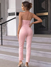 Chic Backless Bandeau Jumpsuit - Flattering Silhouette, Solid Color, Spring & Summer - Womens Casual Elegant Wear