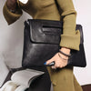 1pc Stylish Womens Large Briefcase - Versatile PU Leather Handbag with Shoulder Strap - Sleek Office & Business Clutch