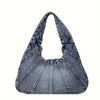 Fashionable denim casual shoulder bag, new trendy and specially designed trendy underarm bag, women's daily shopping bag