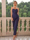 Chic Backless Bandeau Jumpsuit - Flattering Silhouette, Solid Color, Spring & Summer - Womens Casual Elegant Wear