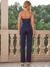 Chic Backless Bandeau Jumpsuit - Flattering Silhouette, Solid Color, Spring & Summer - Womens Casual Elegant Wear