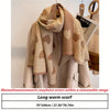 Winter Double-sided Imitation Cashmere Scarf Women Korean Version Versatile Love Plaid Multi-functional Thermal Shawl Dual-use