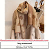 Winter Double-sided Imitation Cashmere Scarf Women Korean Version Versatile Love Plaid Multi-functional Thermal Shawl Dual-use