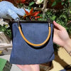 Women Denim Handbag with Kiss Lock Clasp Vintage Coin Crossbody Purses Bag for Lady Outdoor Portable Wedding Shoulder Bags