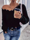 Vibrant V-Neck Slim Fit Sweater - Soft, Cozy, Long Sleeve Winter Essential for Women - Perfect for Fall and Winter Seasons, Versatile, Chic, and Warm Women's Clothing