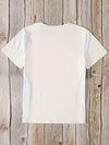 Round Neck Short Sleeve T-Shirt with a Design of Lips And Letters, Inspired by African American And European Styles.