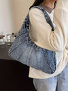 Fashionable denim casual shoulder bag, new trendy and specially designed trendy underarm bag, women's daily shopping bag