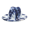 Fedora Wide Brim Print Tie Dye Men's and Women's Tweed Fashion Panama Hat Retro Gradient Jazz Hat Fedora Men