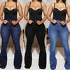 Fall 2020 New High Waist Flare Jeans For Women Casual Skinny Lifting Hips Denim Long Pants Fashion Stretch Jeans S-3XL