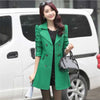 Windbreaker women's Outerwear spring and autumn clothing medium and long casual Korean version outerwear women's lining