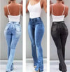 Hot Sale High Waist Flare Jeans For Women Fashion Skinny Lifting Butt Elastic Denim Long Pants S-2XL Global Drop Shipping