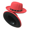 bowler hat Men fedora red bottom fedora for women and men  party hat  men hat for winter elastic band felt hat  jazz church hat