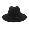 Trend Tan With Red Bottom Patchwork Plain Wool Felt Jazz Fedora Hats Men Women Wide Brim Panama Trilby Cowboy Cap For Party