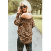 Women Leopard Print Long Sleeve Off Shoulder Blouses Woman Party Club Blouse Ladies Summer Casual Tops Female Clothes Hotsale