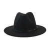 Trend Tan With Red Bottom Patchwork Plain Wool Felt Jazz Fedora Hats Men Women Wide Brim Panama Trilby Cowboy Cap For Party