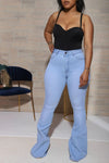 Fall 2020 New High Waist Flare Jeans For Women Casual Skinny Lifting Hips Denim Long Pants Fashion Stretch Jeans S-3XL