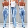 Hot Sale High Waist Flare Jeans For Women Fashion Skinny Lifting Butt Elastic Denim Long Pants S-2XL Global Drop Shipping