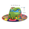 Fedora Wide Brim Print Tie Dye Men's and Women's Tweed Fashion Panama Hat Retro Gradient Jazz Hat Fedora Men