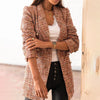 Casual Thin Suit Lady Long-sleeved Blazer Double-breasted Check Blazer Slim Fit Office Lady Elegant Chic Jacket Coat