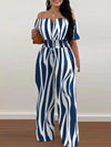 off Shoulder Waist Straight Jumpsuit off-Shoulder Waist Straight Jumpsuit for Women