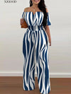 off Shoulder Waist Straight Jumpsuit off-Shoulder Waist Straight Jumpsuit for Women