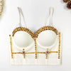Women Tank Tops Sexy Sequined Diamond Bra Woman Clothes Push Up Bustier Club y2k Crop Top Party Ladies Corset Blusas Ropa Mujer