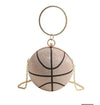 NEW Luxury Diamond Basketball Clutch Bags for Women Football Shape Wedding Party Purse and Handbag Gold Silver Evening Bag