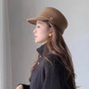 2024 New Pure Wool M Equestrian Cap Fedoras Women Autumn Winter High Quality All Match Cap Outdoor British Fashion Knights Hat