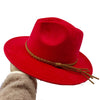 Suede 2023 New Fedora Men's and Women's Hat Autumn Panama Jazz Hat British Style Elegant Retro Fedora Wide brim Hat