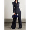 Slim Chic Double Breasted Women Pants Set High-end Female Two Pieces(Jacket+Trousers)أطقم بناطيل