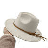 Suede 2023 New Fedora Men's and Women's Hat Autumn Panama Jazz Hat British Style Elegant Retro Fedora Wide brim Hat