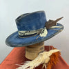 Ethnic style hats with worn out woven straps, pure wool felt hats, outdoor fashionable wool hats