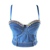 Women Tank Tops Sexy Sequined Diamond Bra Woman Clothes Push Up Bustier Club y2k Crop Top Party Ladies Corset Blusas Ropa Mujer