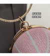 NEW Luxury Diamond Basketball Clutch Bags for Women Football Shape Wedding Party Purse and Handbag Gold Silver Evening Bag