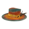 Homburg Top Hat with Exotic Ribbon Victorian Age Wool Top Hat Classical Rancher Hat for Boy Men Adults Wool