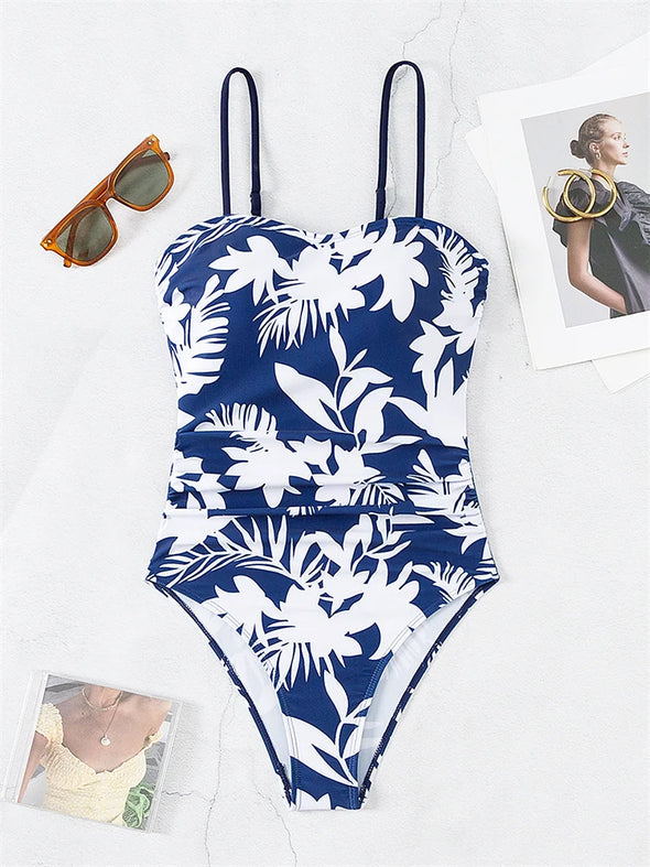 One Piece Swimsuit Women Tube Top Swimwear 2024 New Sexy Sling Backless Monokini Bathing Suit For Female Summer Beach Bodysuit