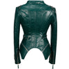 Fashion SX Women's Crocodile Rivet PU Jacket Perfect Shape Motorcycle Bicycle Jacket