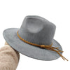 Suede 2023 New Fedora Men's and Women's Hat Autumn Panama Jazz Hat British Style Elegant Retro Fedora Wide brim Hat