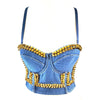 Women Tank Tops Sexy Sequined Diamond Bra Woman Clothes Push Up Bustier Club y2k Crop Top Party Ladies Corset Blusas Ropa Mujer