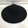 hukaili New Retro Style Warm Wide Brim Wool Fedora Big Hat Black Felt Hat Floppy Winter Hat for Women Party Church Wedding Hat