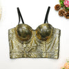 Women Tank Tops Sexy Sequined Diamond Bra Woman Clothes Push Up Bustier Club y2k Crop Top Party Ladies Corset Blusas Ropa Mujer