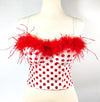 Women Tank Tops Sexy Sequined Diamond Bra Woman Clothes Push Up Bustier Club y2k Crop Top Party Ladies Corset Blusas Ropa Mujer