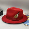 bowler hat Men fedora red bottom fedora for women and men  party hat  men hat for winter elastic band felt hat  jazz church hat