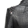 Fashion SX Women's Crocodile Rivet PU Jacket Perfect Shape Motorcycle Bicycle Jacket